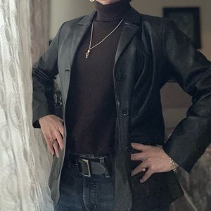 Like new black lambskin blazer